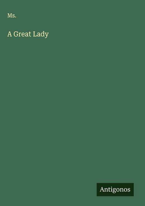Ms.: A Great Lady, Buch