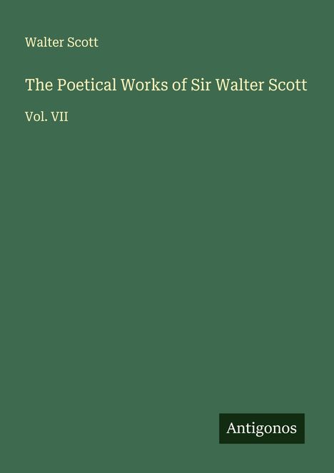 Walter Scott: The Poetical Works of Sir Walter Scott, Buch