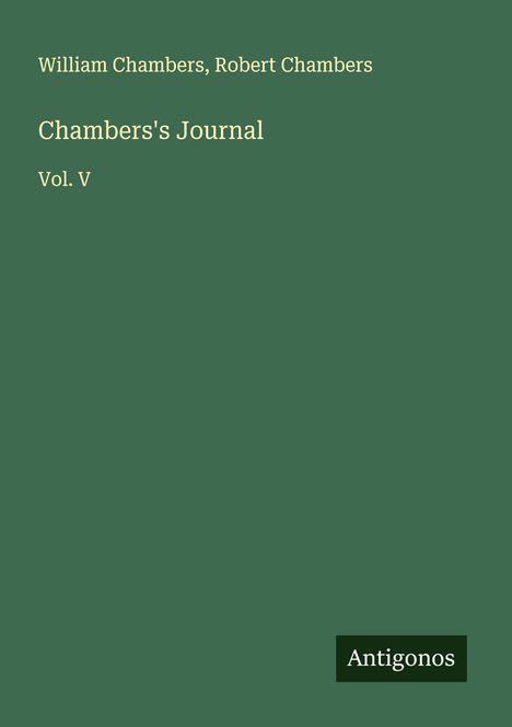 William Chambers: Chambers's Journal, Buch