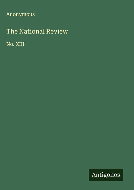 Anonymous: The National Review, Buch