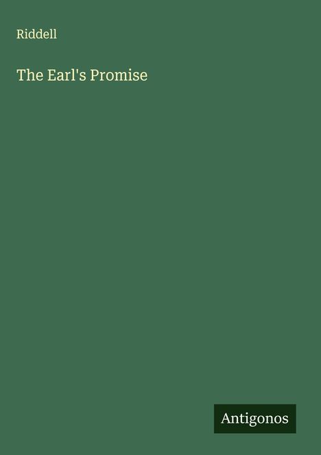 Riddell: The Earl's Promise, Buch