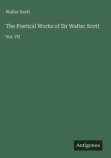 Walter Scott: The Poetical Works of Sir Walter Scott, Buch