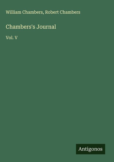 William Chambers: Chambers's Journal, Buch