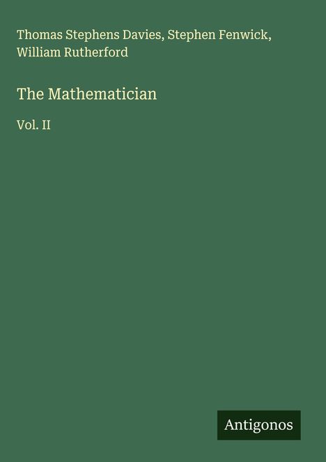 Thomas Stephens Davies: The Mathematician, Buch