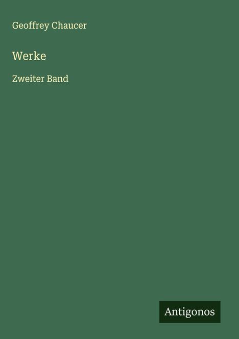 Geoffrey Chaucer: Werke, Buch