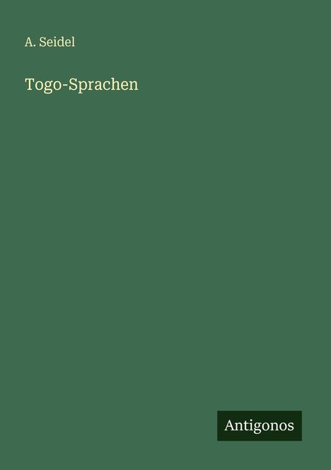 A. Seidel: Togo-Sprachen, Buch