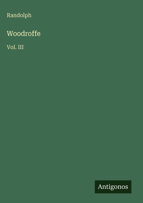Randolph: Woodroffe, Buch
