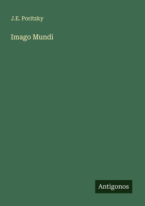 J. E. Poritzky: Imago Mundi, Buch
