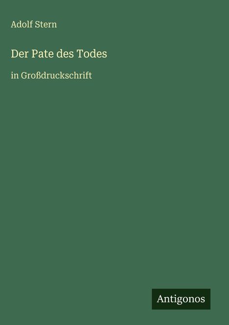 Adolf Stern: Der Pate des Todes, Buch