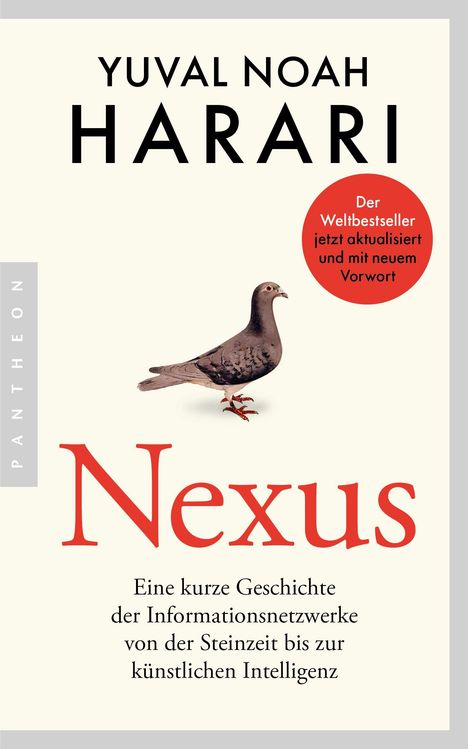 "Der Weltbestseller jetzt aktualisiert und mit neuem Vorwort." Titel: "Nexus". Bild einer Taube darüber.