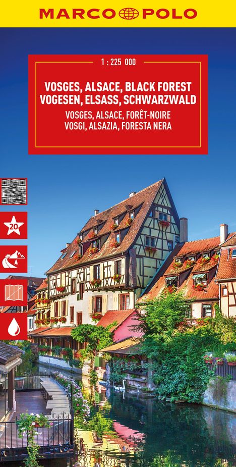MARCO POLO Reisekarte Vogesen, Elsass, Schwarzwald 1:200.000, Karten