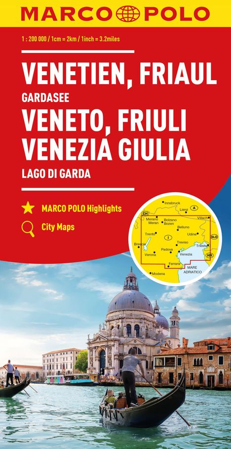 MARCO POLO Regionalkarte Italien 04 Venetien, Friaul, Gardasee 1:200.000, Karten