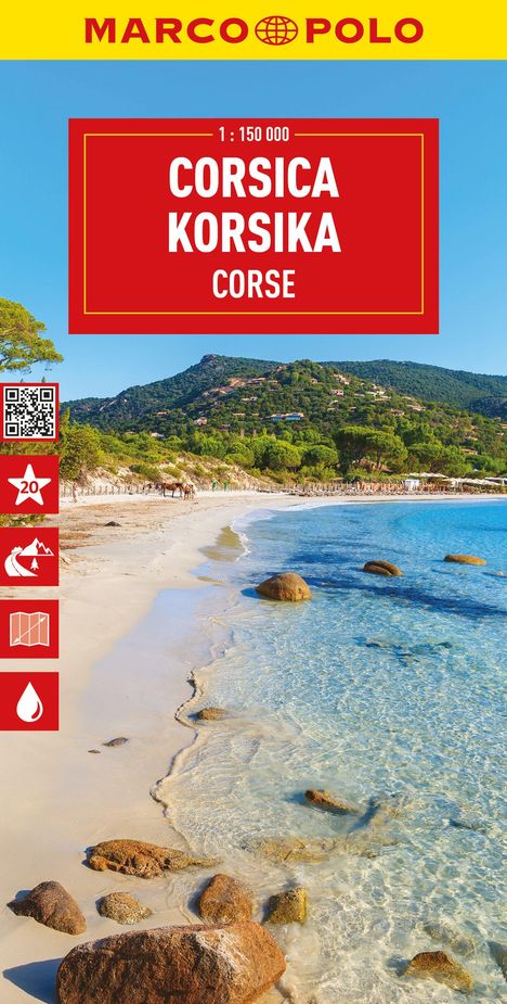 MARCO POLO Reisekarte Korsika 1:150.000, Karten