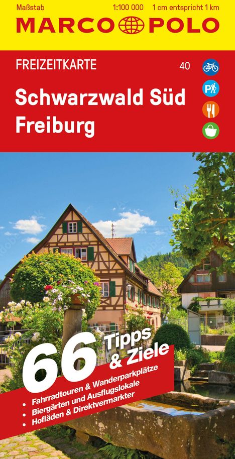 MARCO POLO Freizeitkarte 40 Schwarzwald Süd, Freiburg 1:100.000, Karten