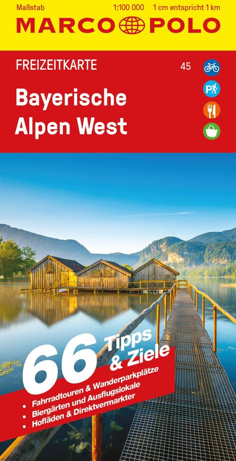 MARCO POLO Freizeitkarte 45 Bayerische Alpen West 1:100.000, Karten