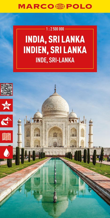 MARCO POLO Reisekarte Indien, Sri Lanka 1:2,5 Mio., Karten