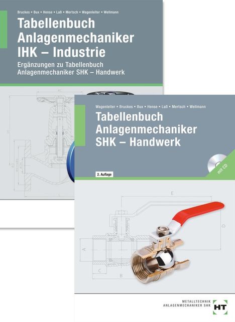 Markus Bruckes: Paketangebot Tabellenbuch Anlagenmechaniker SHK - Handwerk + Tabellenbuch Anlagenmechaniker IHK-Industrie, Buch