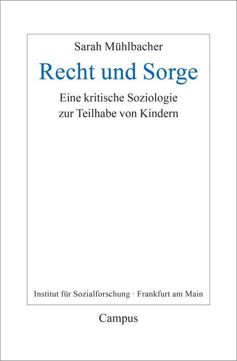 Sarah Mühlbacher: Recht und Sorge, Buch