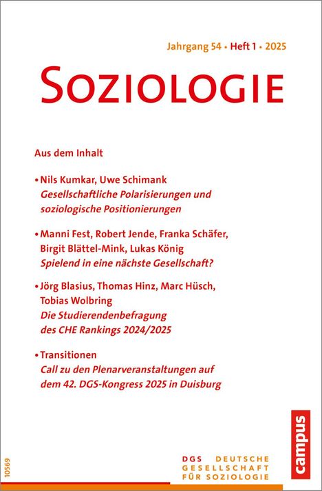 Soziologie 1/2025, Buch