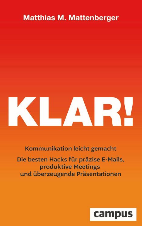 Matthias M. Mattenberger: Klar!, Buch