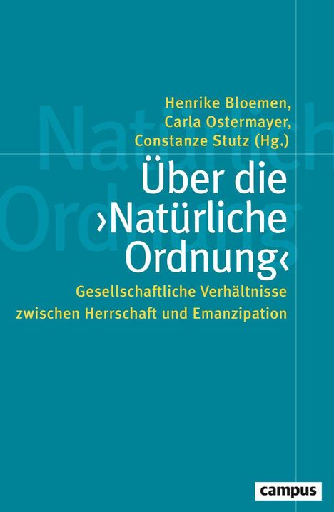 Über die ¿Natürliche Ordnung¿, Buch