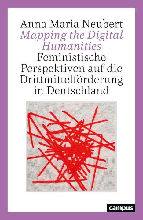 "Anna Maria Neubert: Mapping the Digital Humanities. Feministische Perspektiven auf Drittmittelförderung in Deutschland." Darunter rote Fäden.