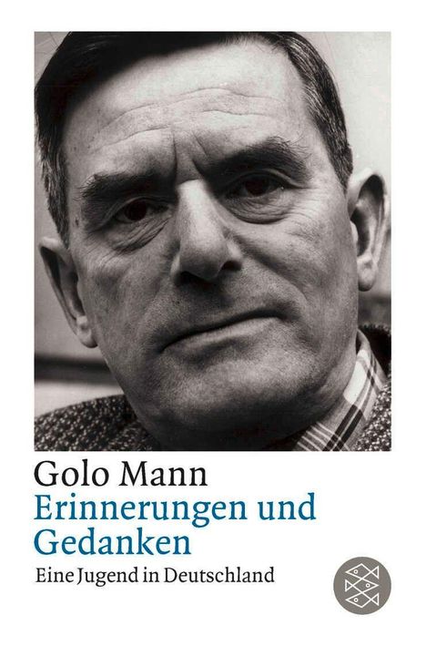 „Golo Mann. Erinnerungen und Gedanken. Eine Jugend in Deutschland.“ Schwarz-weiß Porträt eines älteren Mannes.