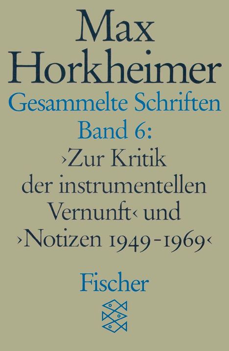 Max Horkheimer: Gesammelte Schriften in 19 Bänden, Buch