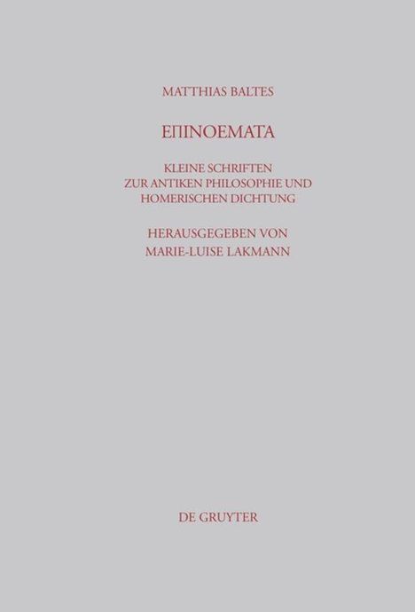 Matthias Baltes: Epinoemata, Buch