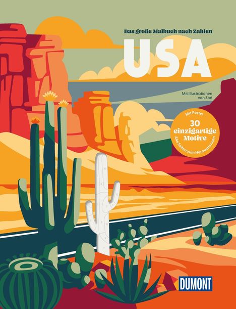 Zoé Viot: USA - Das große Ausmalbuch nach Zahlen, Buch