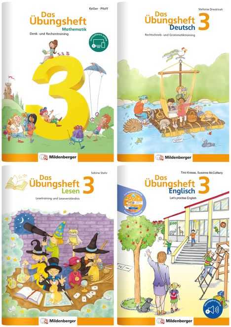 Diverse: Sicher ins 4. Schuljahr - Paket: Rechnen - Schreiben - Lesen - Grammatik - Englisch · Klasse 3, Buch