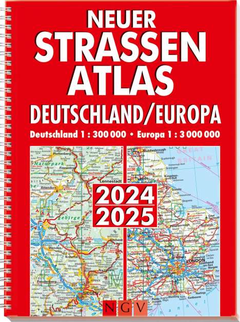 Neuer Straßenatlas Deutschland/Europa 2024/2025, Buch