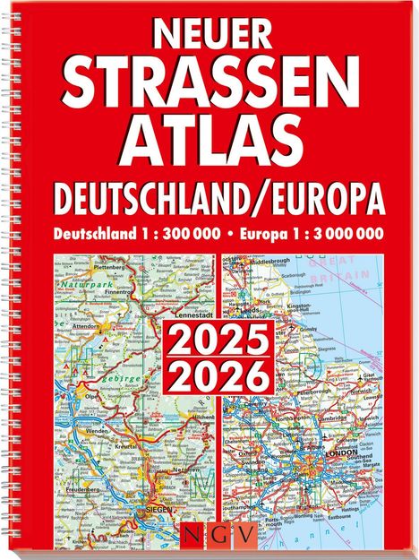 Neuer Straßenatlas Deutschland/Europa 2025/2026, Buch