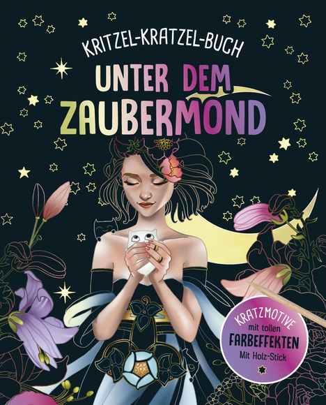 Unter dem Zaubermond - Kritzel-Kratzel-Buch für Kinder ab 7 Jahren, Buch