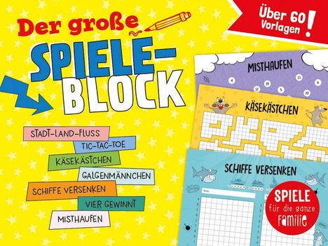 Der große Spieleblock - Spiele für die ganze Familie, Buch