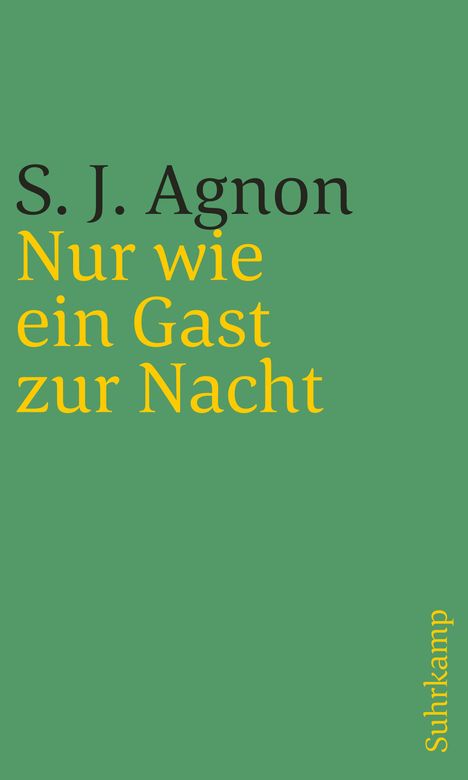 Samuel Joseph Agnon: Nur wie ein Gast zur Nacht, Buch