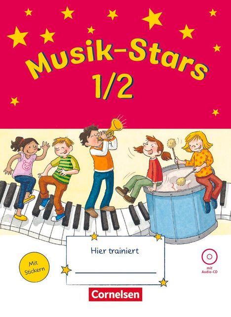 Solveig Wezel: Musik-Stars - Grundwissen 1./2. Schuljahr - Übungsheft mit Lösungen und Audio-CD, Buch