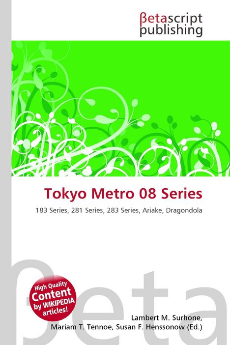"Tokyo Metro 08 Series", lebhaftes, florales Muster in Grün, "High Quality Content by Wikipedia Articles!"
