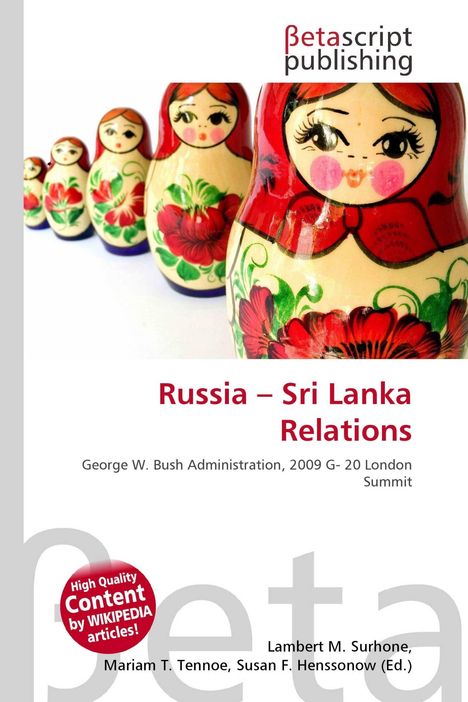 "Russia – Sri Lanka Relations", Betascript Publishing. Matroschka-Puppen in einer Reihe.