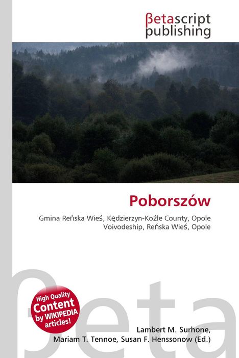 "Betascript publishing, Poborszów, Gmina Reńska Wieś, Kędzierzyn-Koźle County, Opole Voivodeship. Nebel über Wäldern."