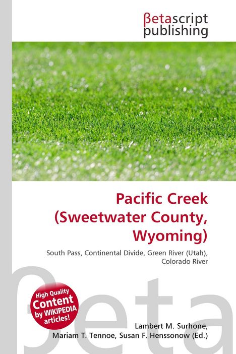 "Pacific Creek (Sweetwater County, Wyoming)" steht zentriert, darüber ein Publisher-Logo. Im Hintergrund grüne Wiese.