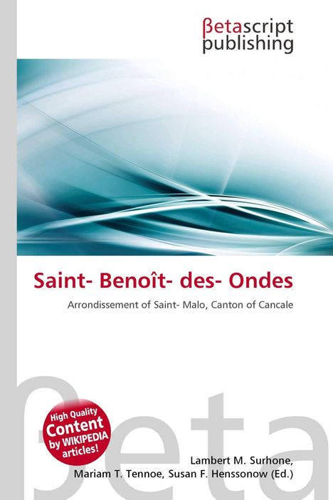 "Saint-Benoît-des-Ondes, Arrondissement de Saint-Malo, Canton von Cancale" steht in rotem und schwarzem Text.