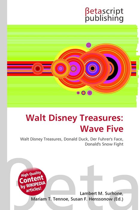 Text oben: "Betascript Publishing". 

Unten: "Walt Disney Treasures: Wave Five". 

Kreisförmige Muster auf grünem Hintergrund.