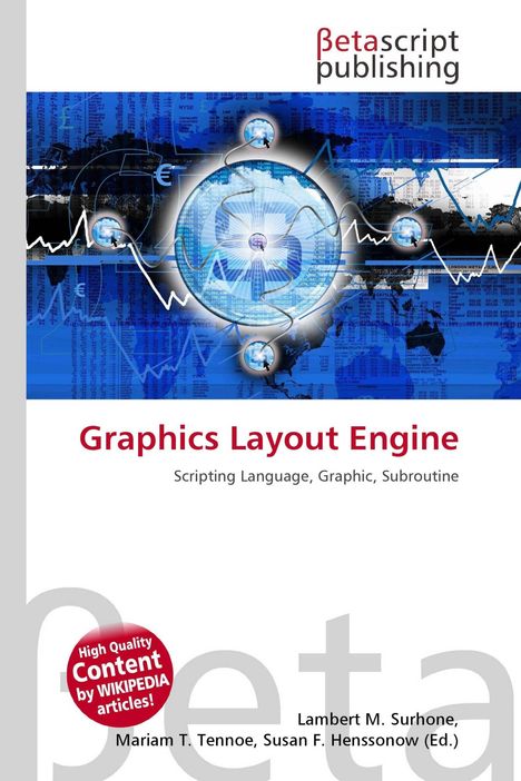 "Graphics Layout Engine", Scripting Language, Grafik, Subroutine, Online-Diagramme und Grafiken in blauem Hintergrund.