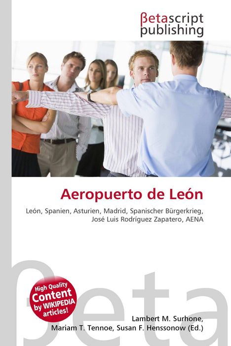 "Aeropuerto de León" in roter Schrift. Menschen in einer Gruppe, einer hebt Arme zur Kontrolle; helle, moderne Umgebung.