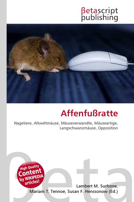 "Affenfußratte", Nagetiere, Altweltmäuse, Bild: Maus neben Computermaus, weißer Hintergrund, Verlagslogo oben, roter Titel.