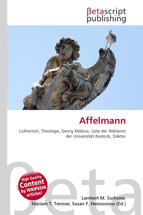 Betascript publishing, Affelmann. Lutherisch, Theologe, Georg Möbius, Universität Rostock. Engelstatue mit Vogel.