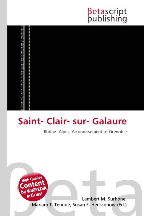 Text: "Saint-Clair-sur-Galaure, Rhône-Alpes, Arrondissement of Grenoble." Betascript Publishing oben rechts im Logo.