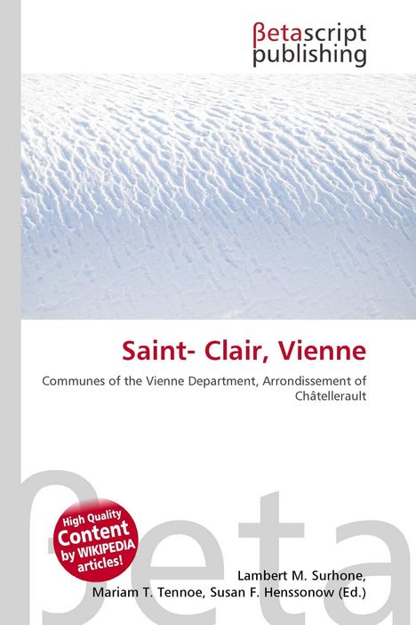 "Saint-Clair, Vienne. Kommunen im Vienne-Departement, Arrondissement Châtellerault. Betascript Publishing Logo oben."