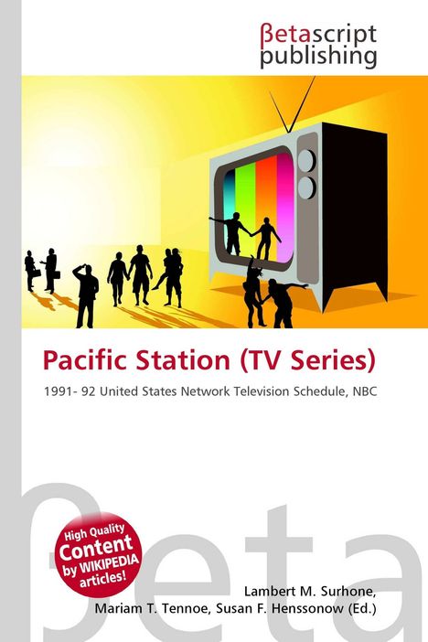 Text: "Pacific Station (TV Series). 1991-92 United States Network Television Schedule, NBC."
Illustration: Leute vor einem Fernseher.